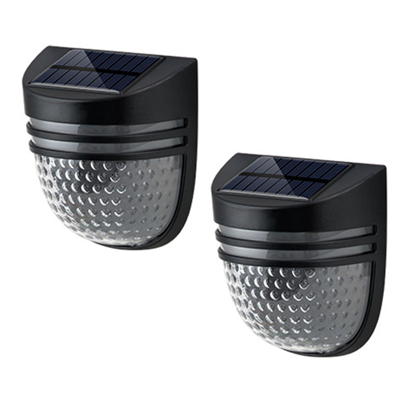 2er-pack Solar-wandleuchten Für Zuhause, Zäune, Höfe, Gartendekoration, Wasserdicht, Stimmungsvolles, Warmes Licht