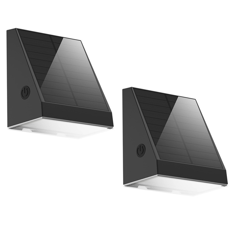 2-teilige Solar-wandleuchte Für Den Außenbereich, Wasserdicht Mit Lichtsensorsteuerung + Radarsensor, Gartenwandleuchte, Warmes Licht.