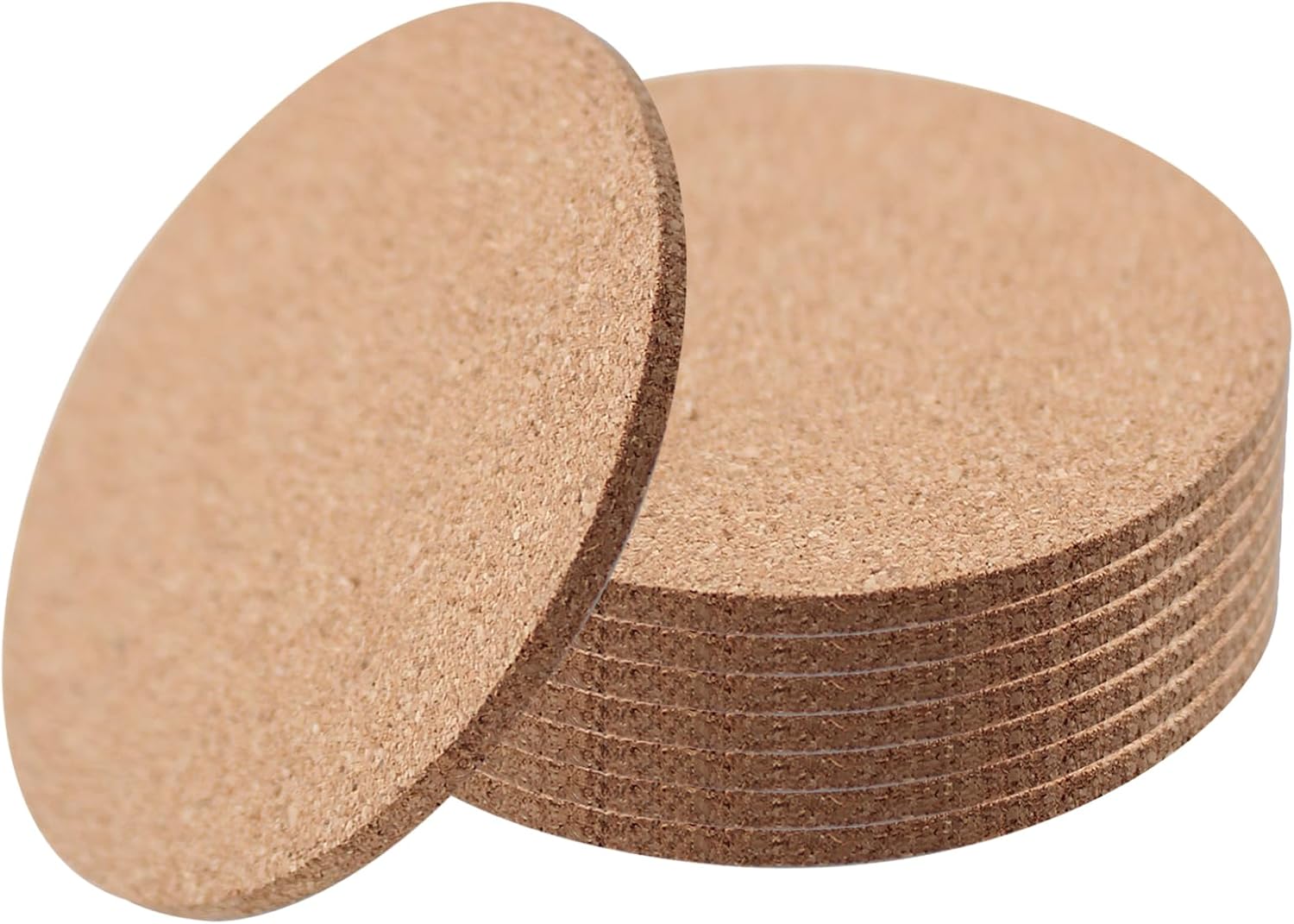 Runde Korkunterlagen – 10 Cm Durchmesser, 1 Cm Dick, Wiederverwendbar Und Saugfähig – Für Zuhause, Büro, Bars Und Restaurants – Tassen – 10 Cm