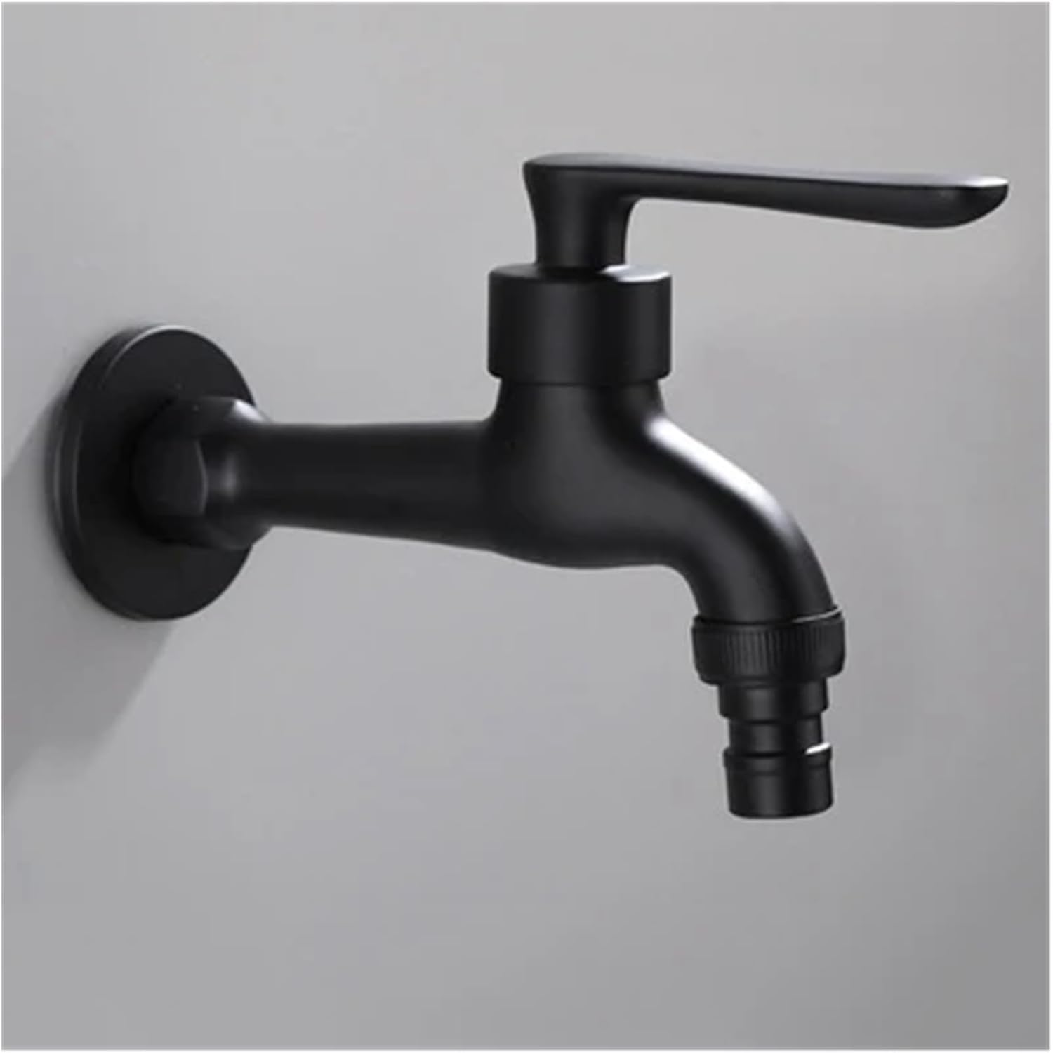 Stück Schwarzer Pool-verlängerungs-waschmaschinenarmatur-anschluss, Gewinde G1/2', Edelstahl, Wandmontage