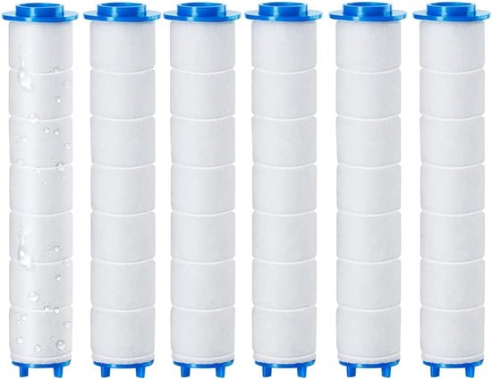 Sechs 10 X 2 Cm Pp-baumwoll-duschfilter, Tragbare Filterkartuschen, Für Abnehmbare Handbrauseköpfe.
