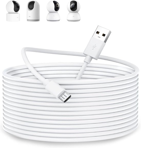 10-meter Micro-usb-ladekabel Für Xiaomi 360°-panorama-sicherheitskameras