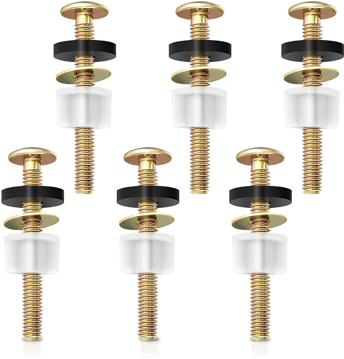 6-teiliges, Robustes Universal-toilettensitz-scharnier- Und Halterungs-ersatzset Mit Muttern Und Schrauben