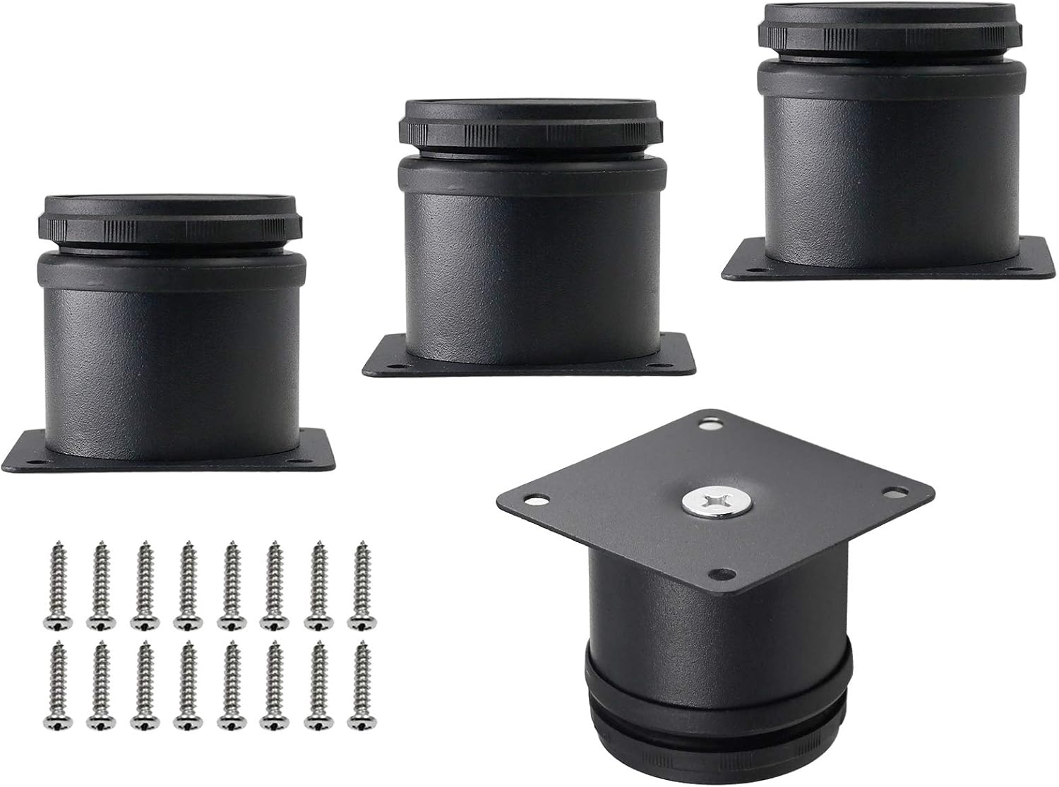 8-teiliges Möbelbein-set Aus Edelstahl, Verstellbare Runde Schrankfüße, Küchenfüße