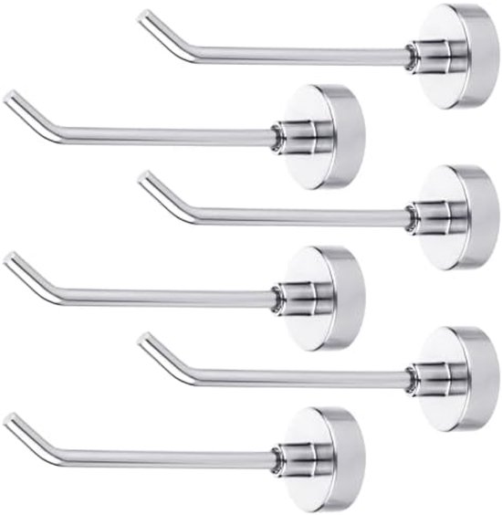 Hochleistungs-magnethaken, 0,77 Kg, 7,6 Cm, Für Kleiderbügel, Kreuzfahrtkabinen, Handtuchhalter, Grills, Kühlschränke, Küchen, Garagen (silber).