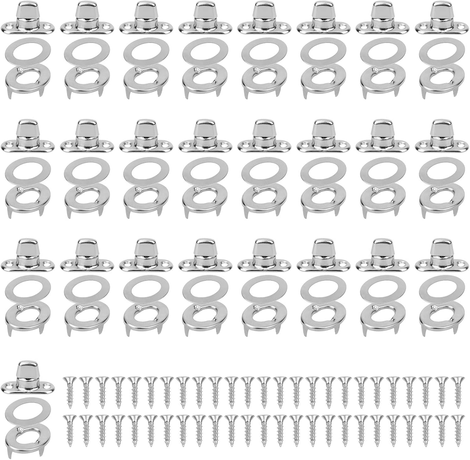 25 Sets Drehverschlüsse, Knaufverschlüsse, Ösen, Bolzenbefestigungsschrauben, Beschläge Für Segelboote, Wohnmobile Und Persenninge