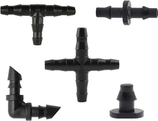 200-teiliges Geripptes Bewässerungsanschluss-set Für 6,35-mm-schläuche