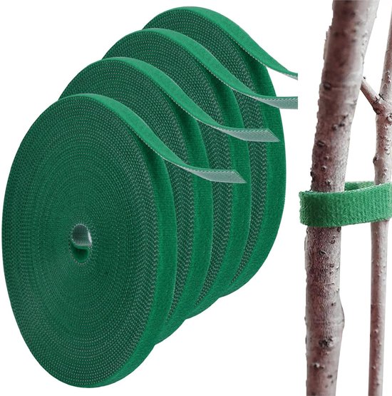 Rollen 10 Mm X 10 M Dickes, Wiederverwendbares Klettband Mit Haken Zur Pflanzenbefestigung