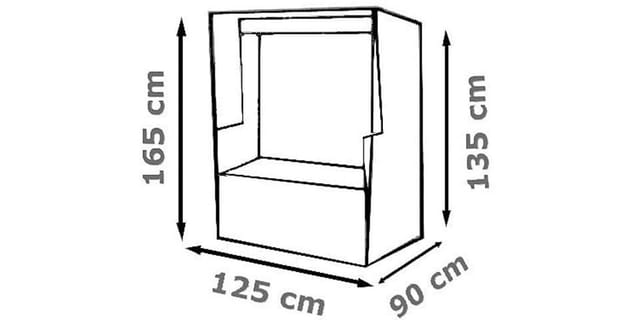Schutzhülle Strandkorb 165/135x125x90 cm, Abdeckung für Gartenmöbel, Abdeckhaube aus pe, Plane UV-Beständig wasserabweisend winterfest reißfest