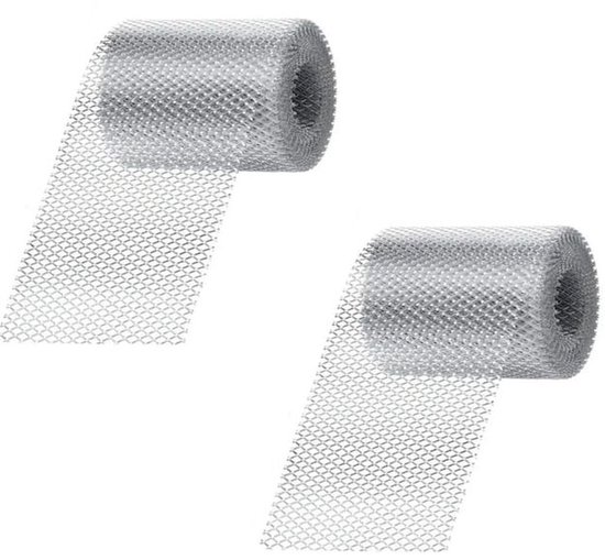 Dachrinnenschutznetz – 2er-packung 6-meter-laubsiebe Aus Aluminium – Silber