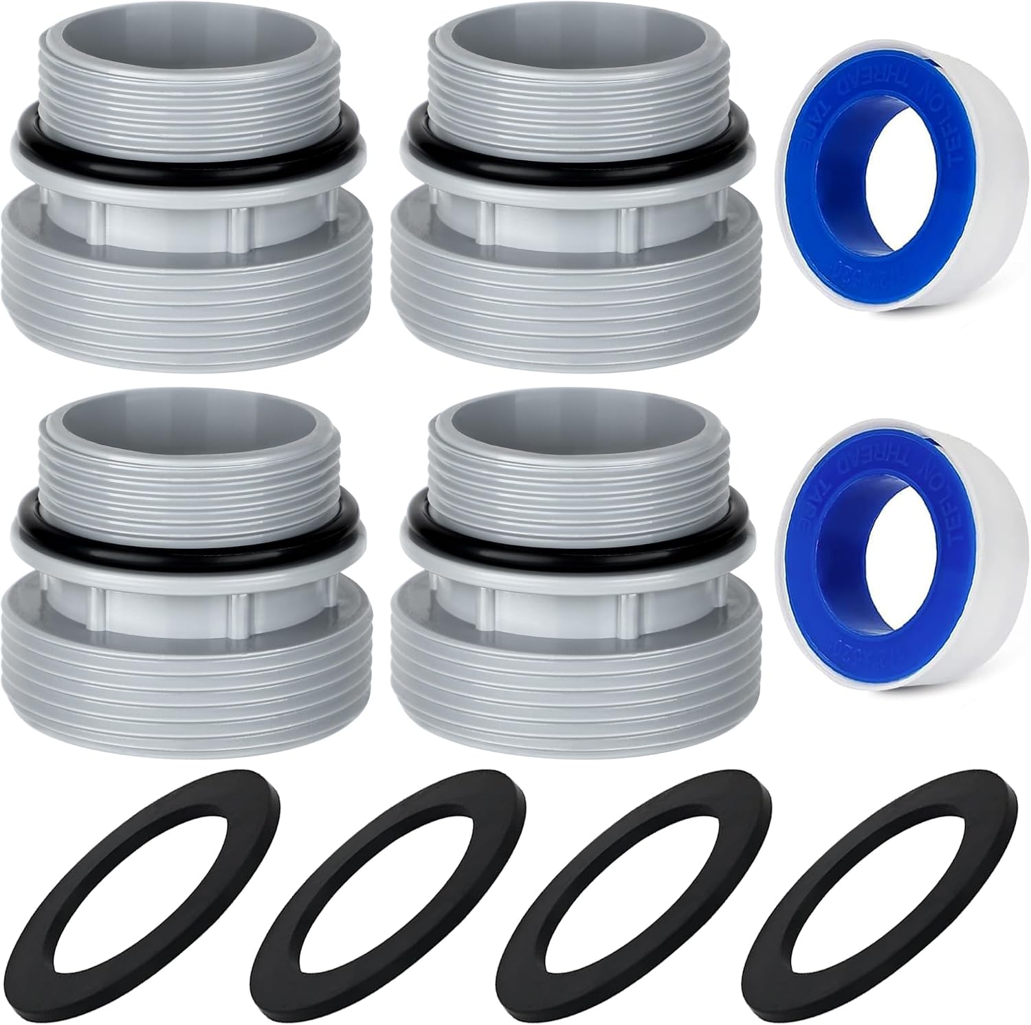 4-teiliges Umrüstset Für Poolschlauch Und Filterpumpenanschluss (4560 40 Mm Auf 1,5 Zoll)