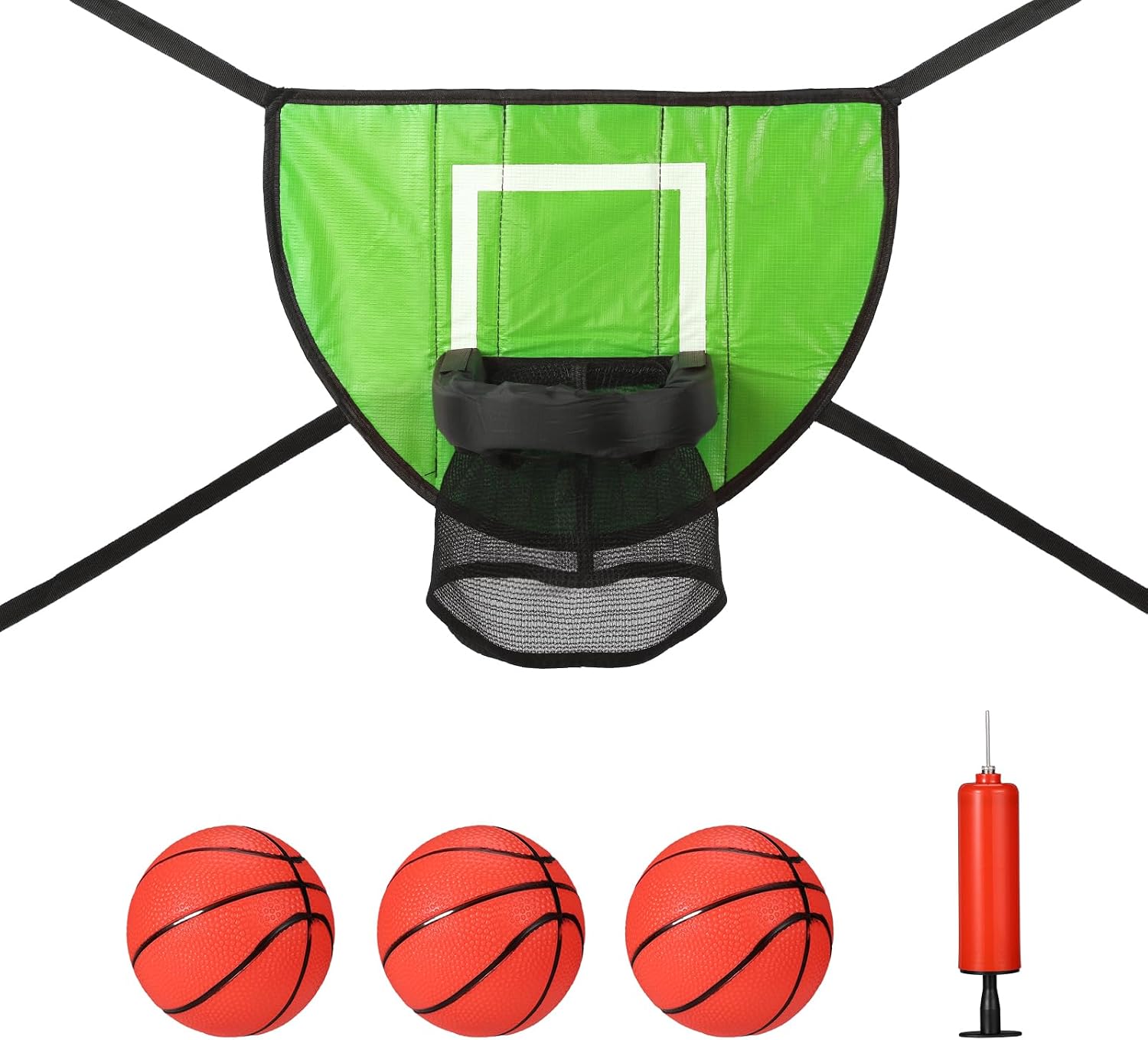 Trampolin-basketballkorb-set – Wasserdichtes Torzubehör Für Alle Altersgruppen – Grün