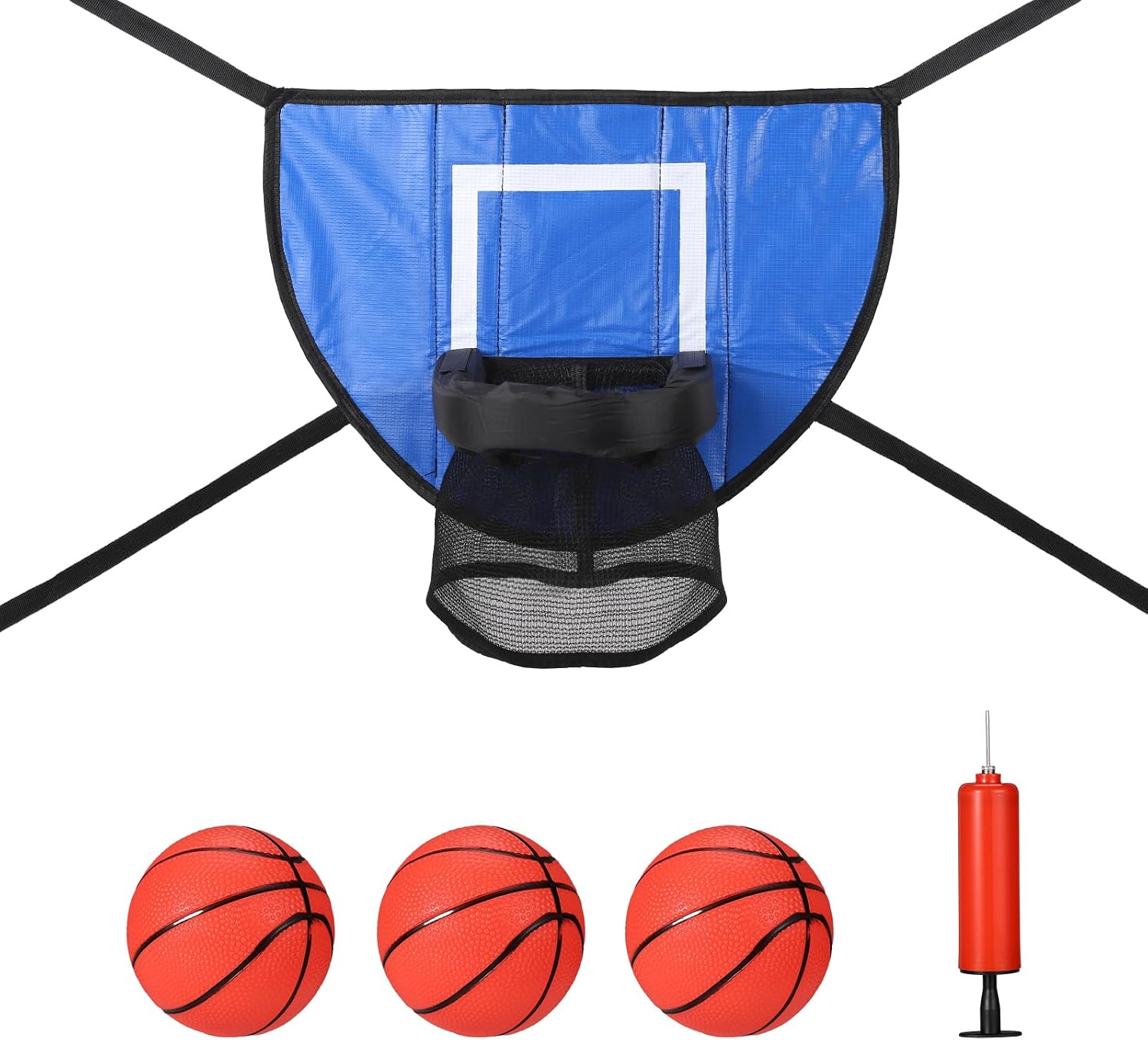 Trampolin-basketballkorb-set – Wasserdichtes Torzubehör Für Alle Altersgruppen – Blau