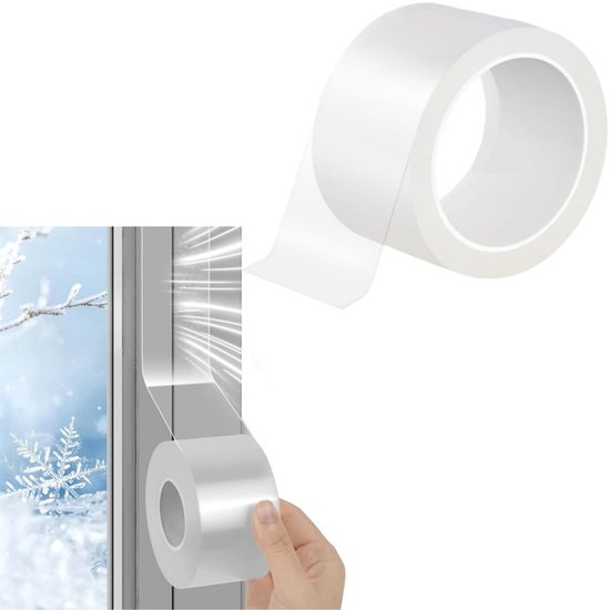 1 Rolle, Fensterdichtungsband, Transparentes Tür- Und Fensterdichtungsband, Selbstklebender Dichtungsstreifen, Transparent, 50 Mm X 10 M