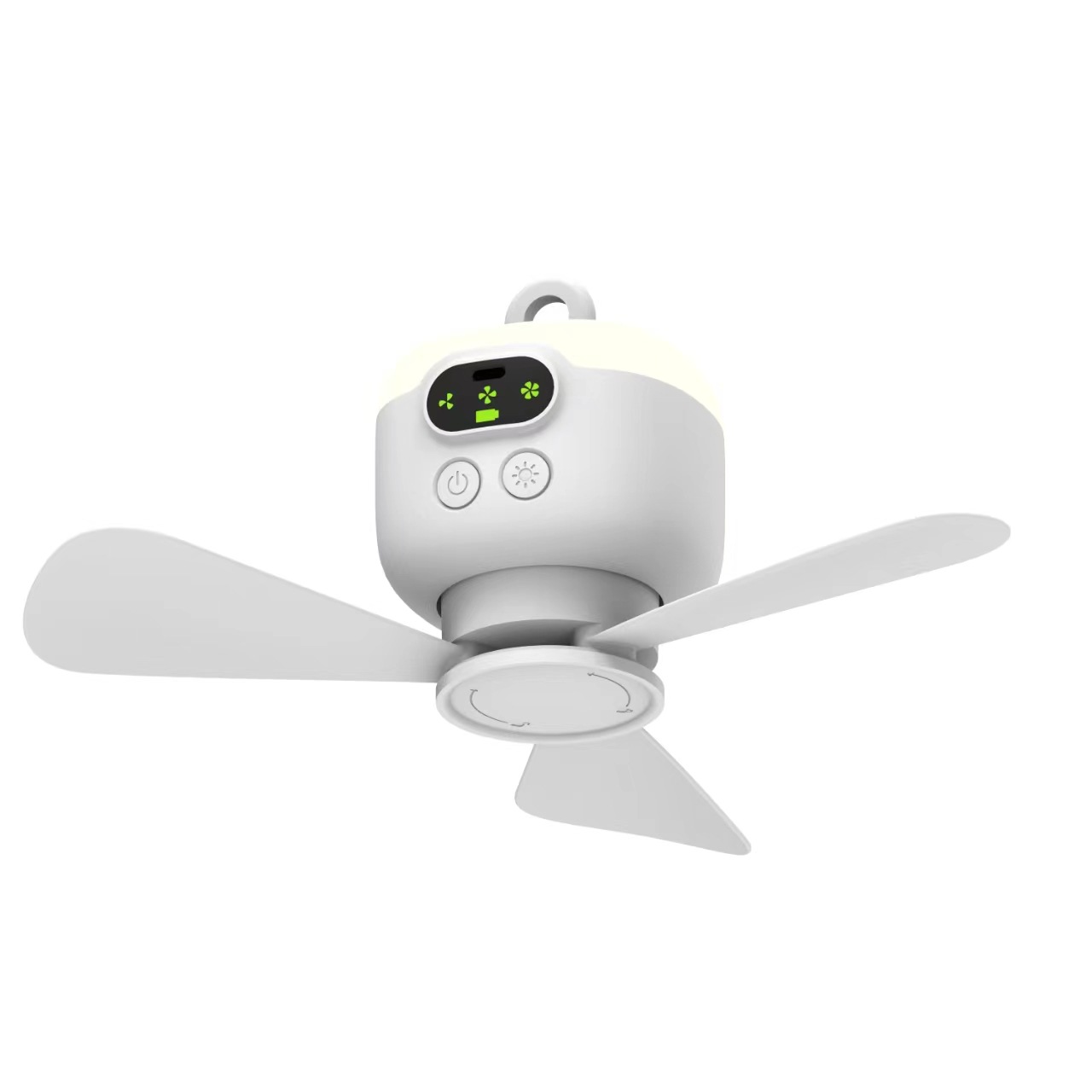 Batteriebetriebener Campingventilator 8000mah, Tragbarer, Wiederaufladbarer Zeltventilator Mit Fernbedienung, Deckenventilator Mit Beleuchtung Und 3 Abnehmbaren Ventilatorflügeln
