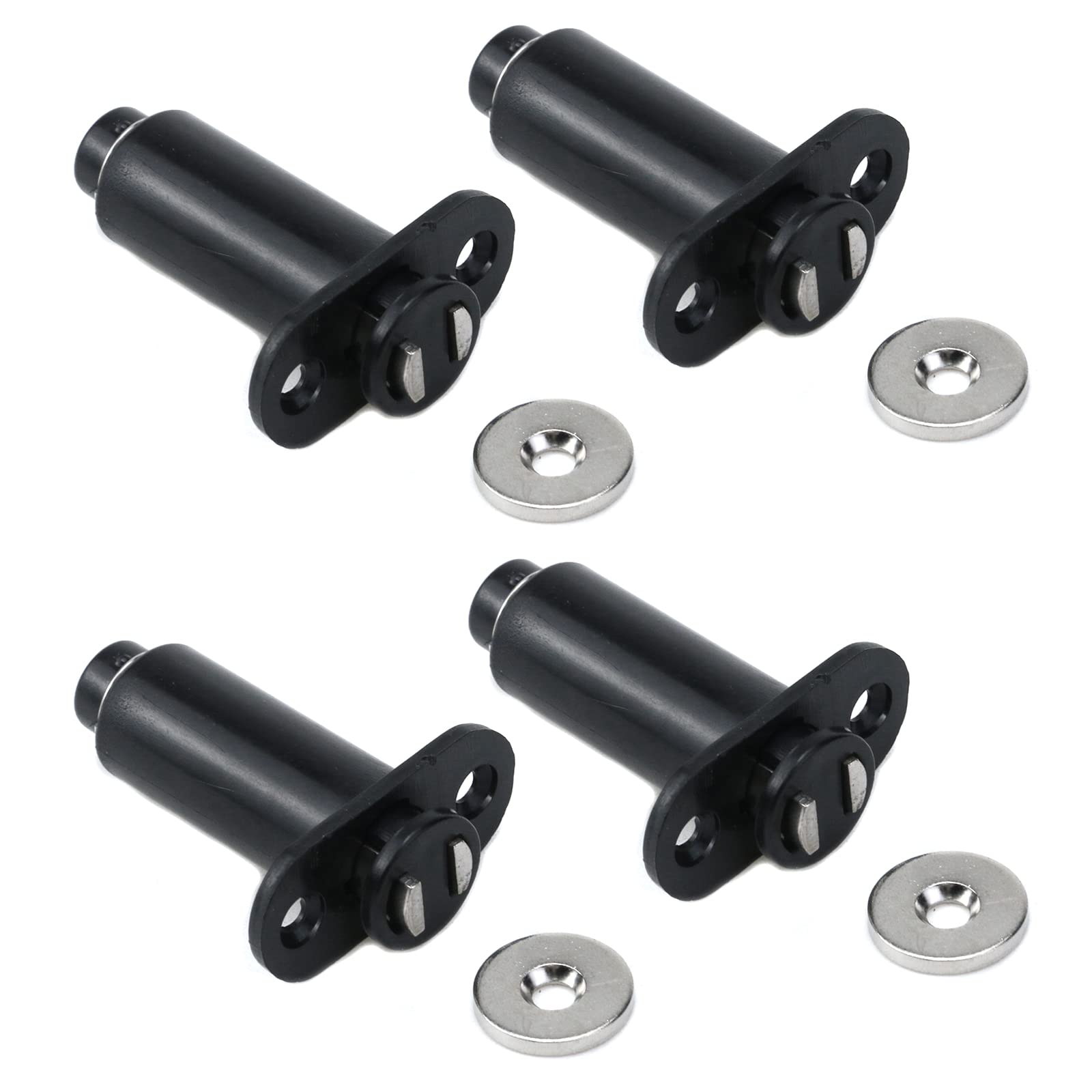 Magnetisches Touch-verschlusssystem, 4er-pack, Für Schranktüren Mit Drucköffnung, Zug-druck-mechanismus, Druckfeder, Berührungsentriegelung