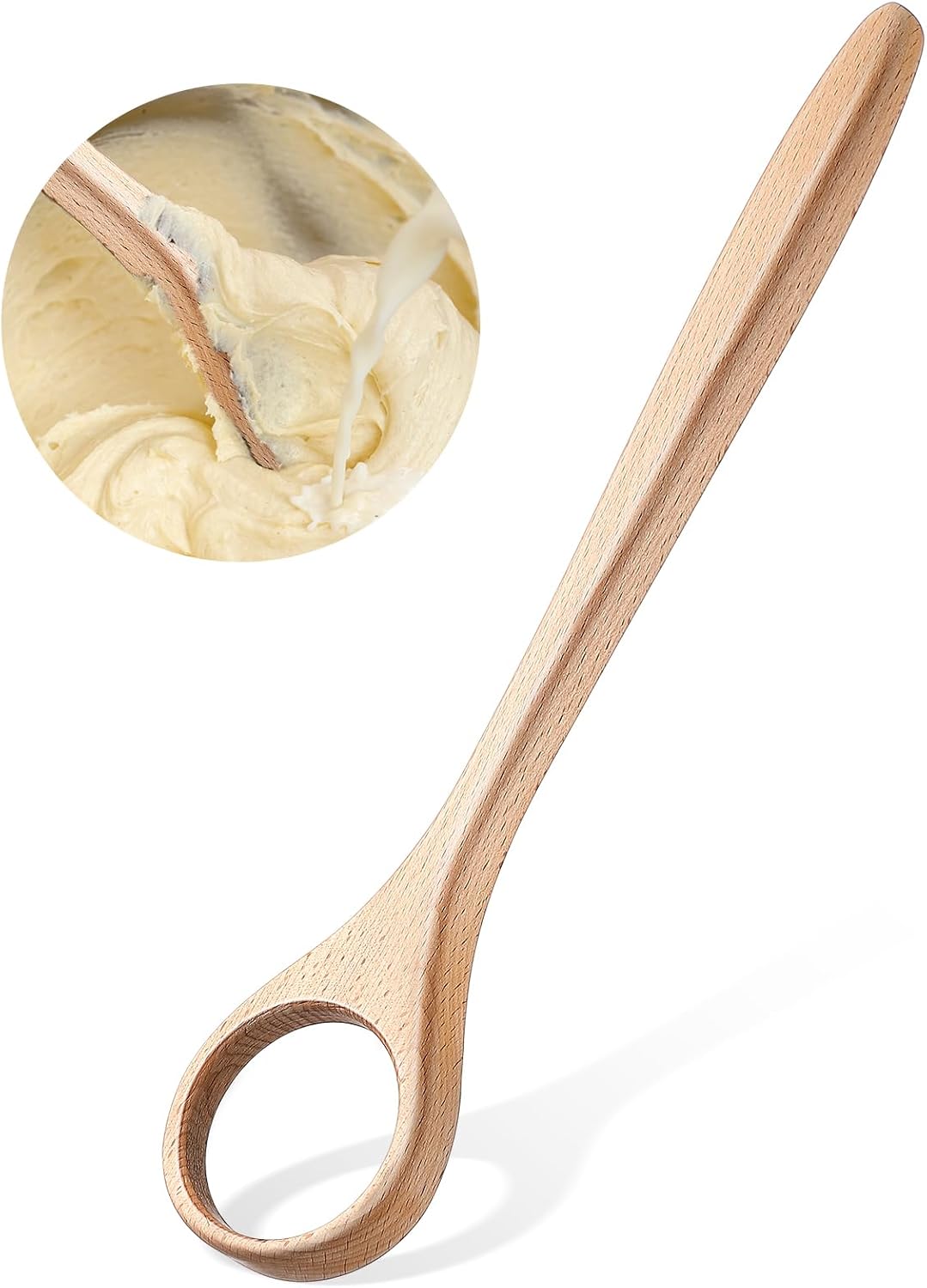 Stück - 30 Cm Langer Dänischer Teigbesen Aus Holz - Sauerteigbesen - Teigkneter - Brotrührer - Mischwerkzeug Für Sauerteigbrot - Backzubehör - 30 Cm