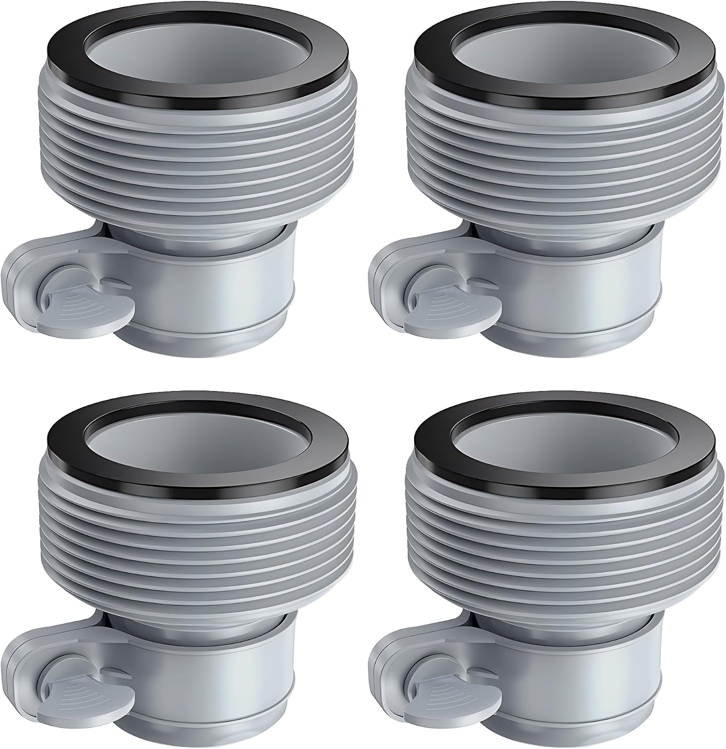 Geeignet Für Poolschlauchadapter – Kunststoff, 1,5-zoll-schläuche, Grau, Für Intex-filterpumpen, Salzwassersysteme Und Zubehör Für Aufstellpools