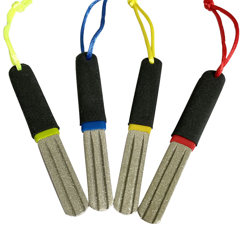 Hakenschärfer-set Mit 4 Diamant-angelhakenfeilen, Doppelseitig, Feine Und Mittlere Körnung, Für Salzwasser