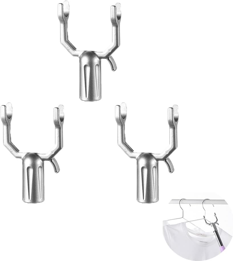 Drei Ersatzhaken Für Die Enden Von Kleiderstangen - Mehrzweckhaken Aus Aluminium Für Kleiderbügel - Kleiderstangen