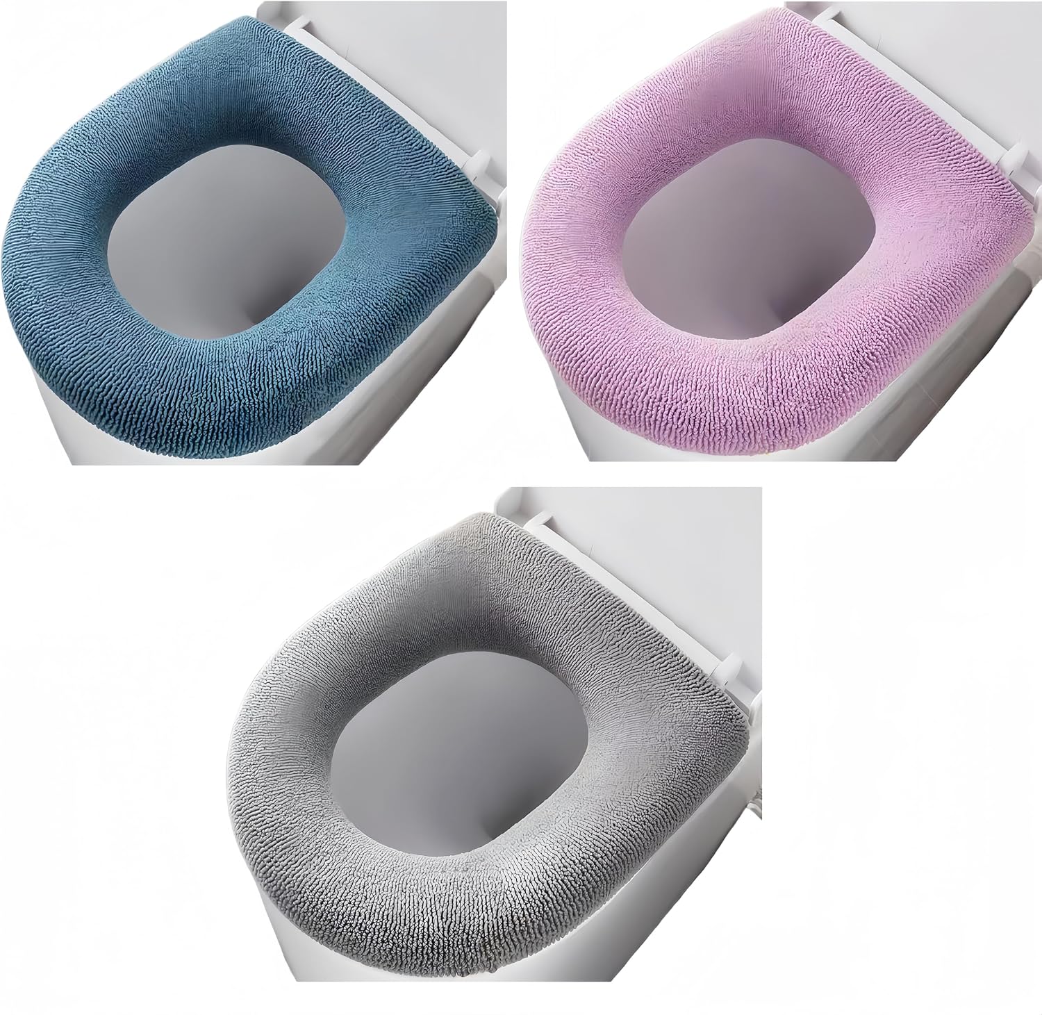 Ein Set Aus 3 Extra Dicken, Weichen Und Elastischen Toilettensitzbezügen Reinigungsmethode: Handwäsche.