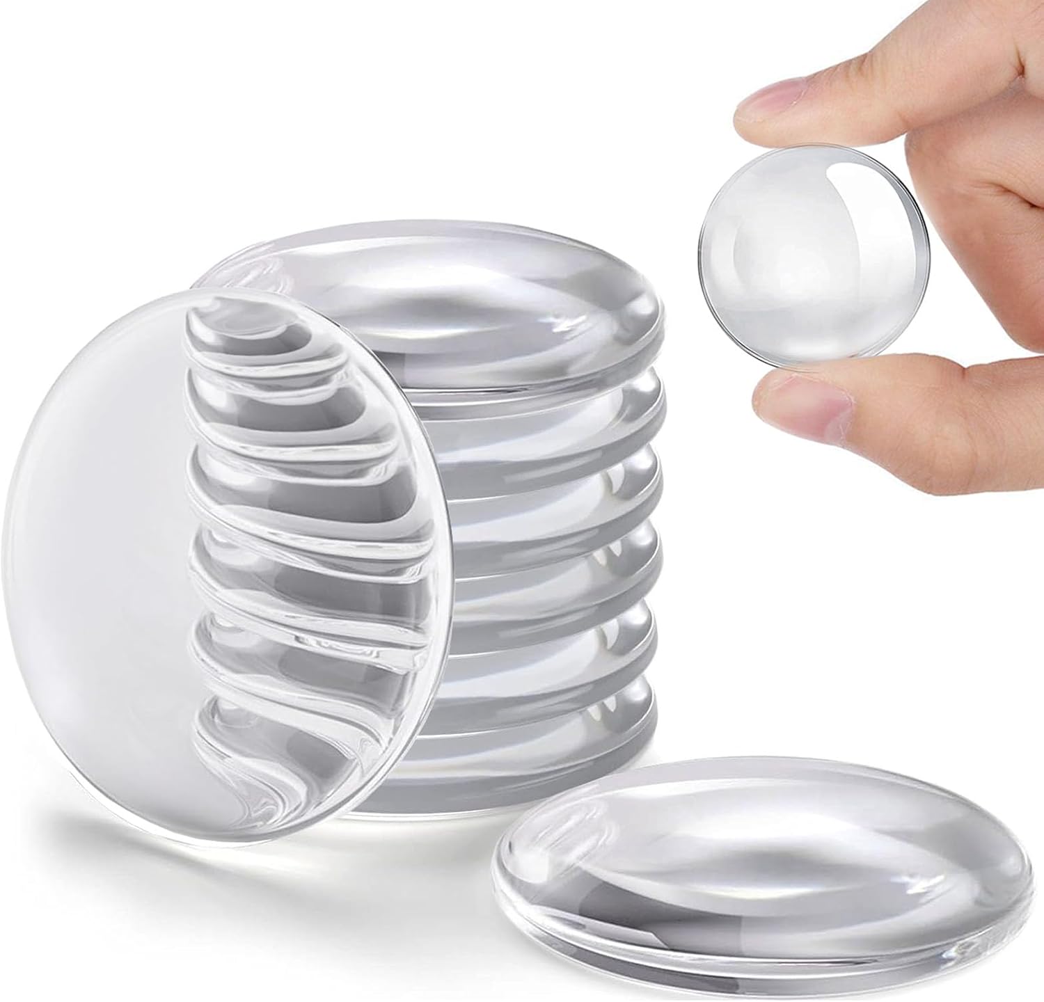 8-teiliges Set Türgriffstopper Zur Wandmontage, Transparente Silikon-klebestopper, Geeignet Für Schranktüren, Küchen, Badezimmer, Büros, 40 X 8 Mm