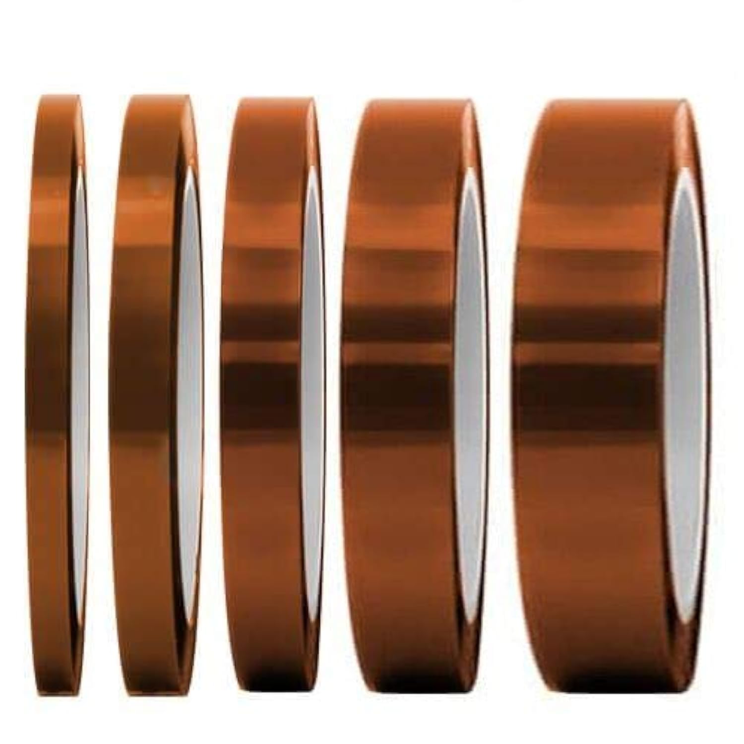 Hochtemperaturklebeband, 5 Rollen Pro Packung, Verschiedene Größen, Hitzebeständig Bis 280℃ (536℉).