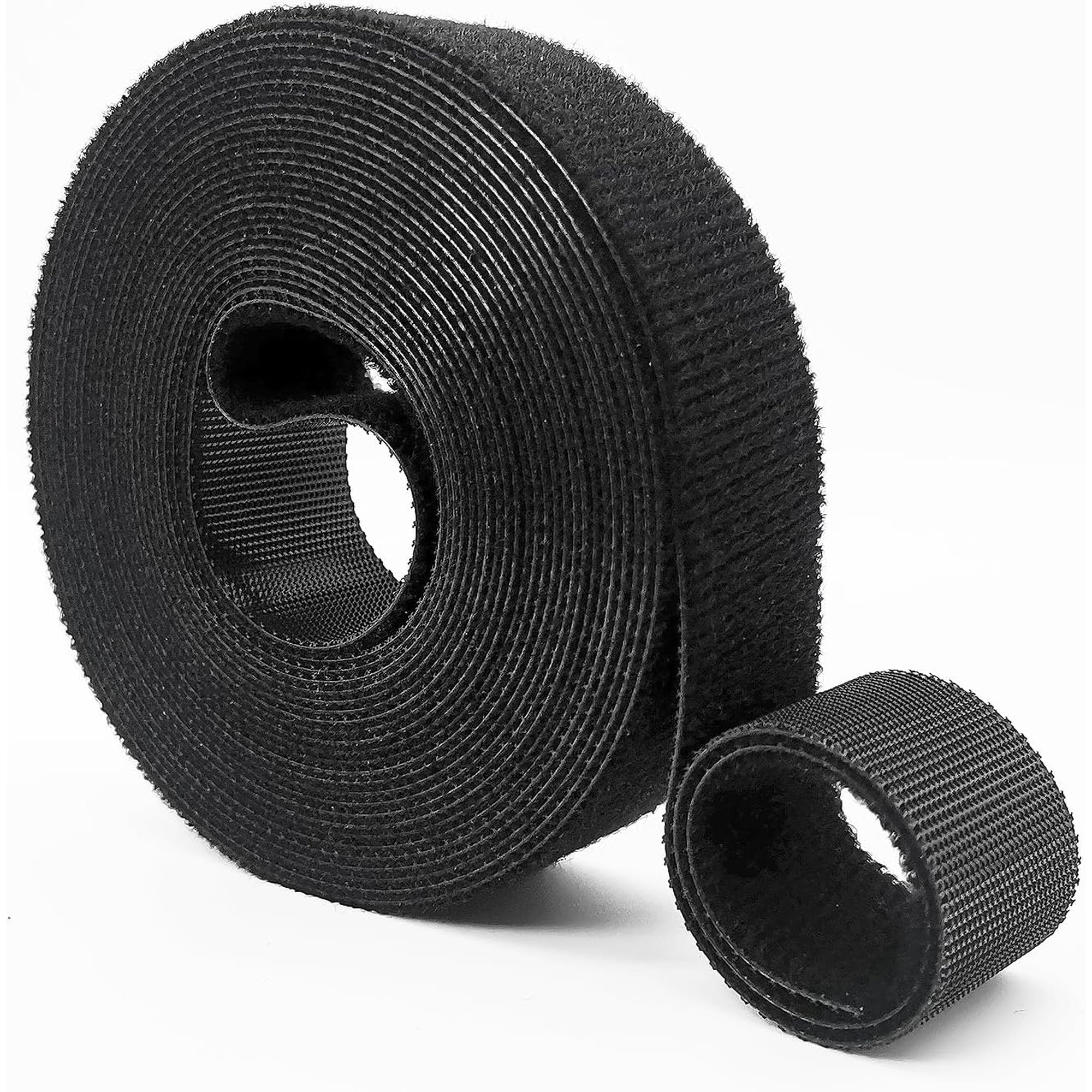 Doppelseitige Klett-kabelbinder, Selbstklebend, 1,2 Cm X 25 M, Abschneidbare Länge, Schnell Aufwickelbare Rollenverpackung, Zum Bündeln, Sichern Und Ordnen Von Kabeln.