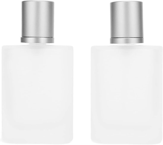 2 Stück 50 Ml Sprühflaschen, Dickes Glas, Transparent, Nachfüllbar, Leer, Auslaufsicher, Für Reisen, Parfümzerstäuber Für Ätherische Öle, Für Zuhause Und Unterwegs
