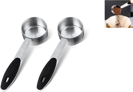 2-teiliges Messlöffel-set Aus Edelstahl Für Kaffeepulver Und Gewürze.