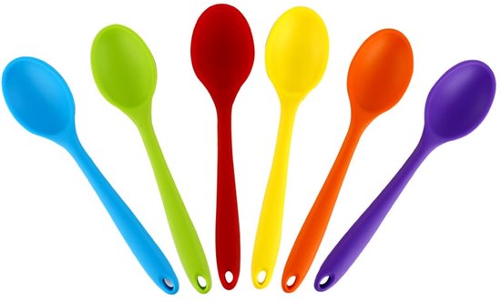 6-teiliges Set 27 X 6 Cm Mehrfarbiger, Hitzebeständiger Silikon-koch- Und Rührlöffel