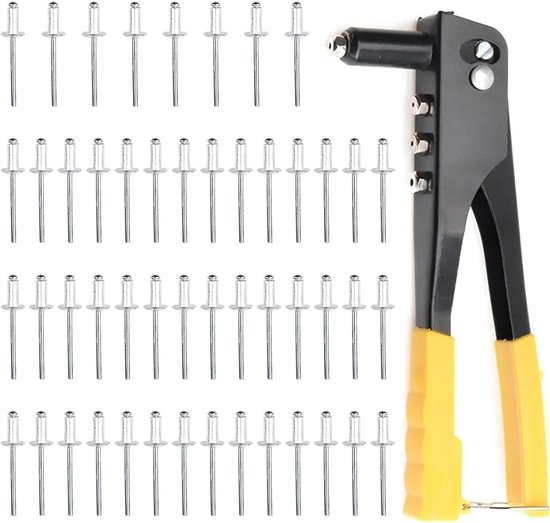 Nietpistolen-set – Blindnietwerkzeug – Inklusive 50 Nieten Und 4 Adaptern – Akkuschrauber – Einfach Zu Bedienen – Für Diverse Anwendungen Geeignet