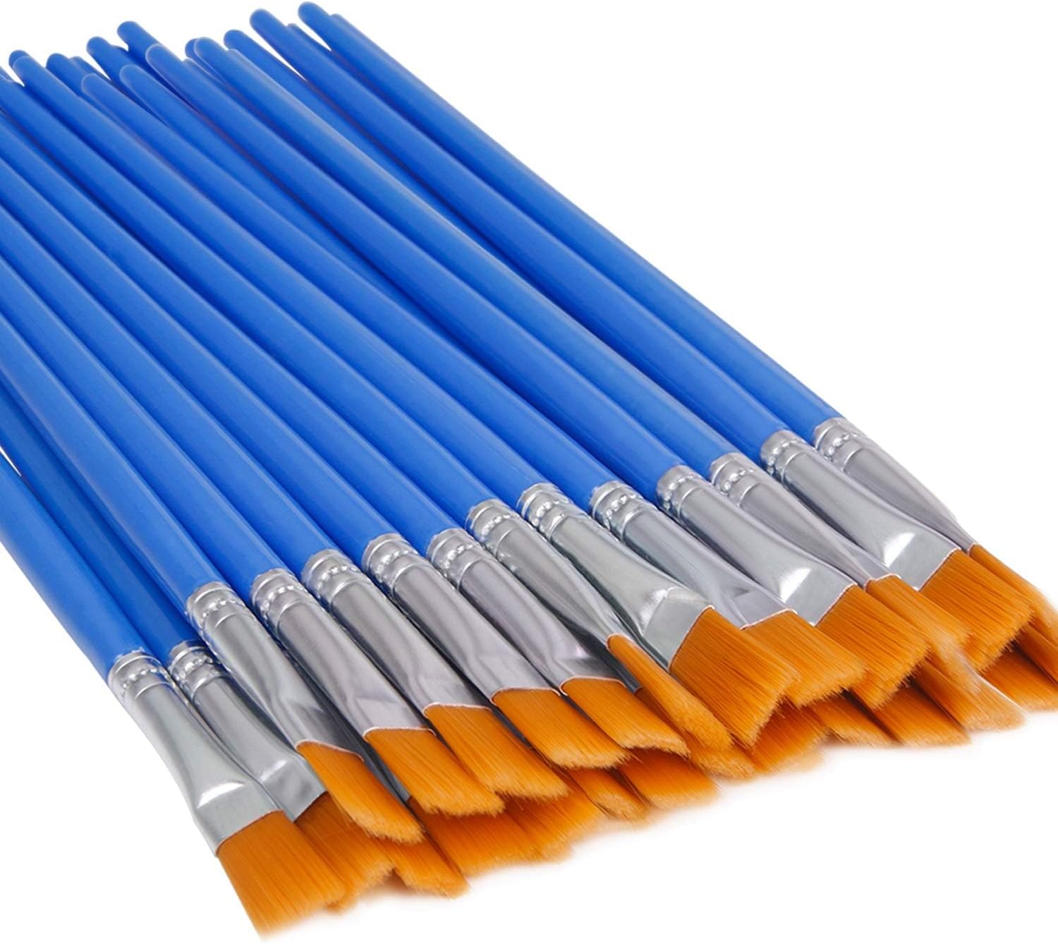 4 Sets Flacher Pinsel, Insgesamt 120 Pinsel, Kleine Größe, Lose Verpackung, Geeignet Für Detailliertes Malen.