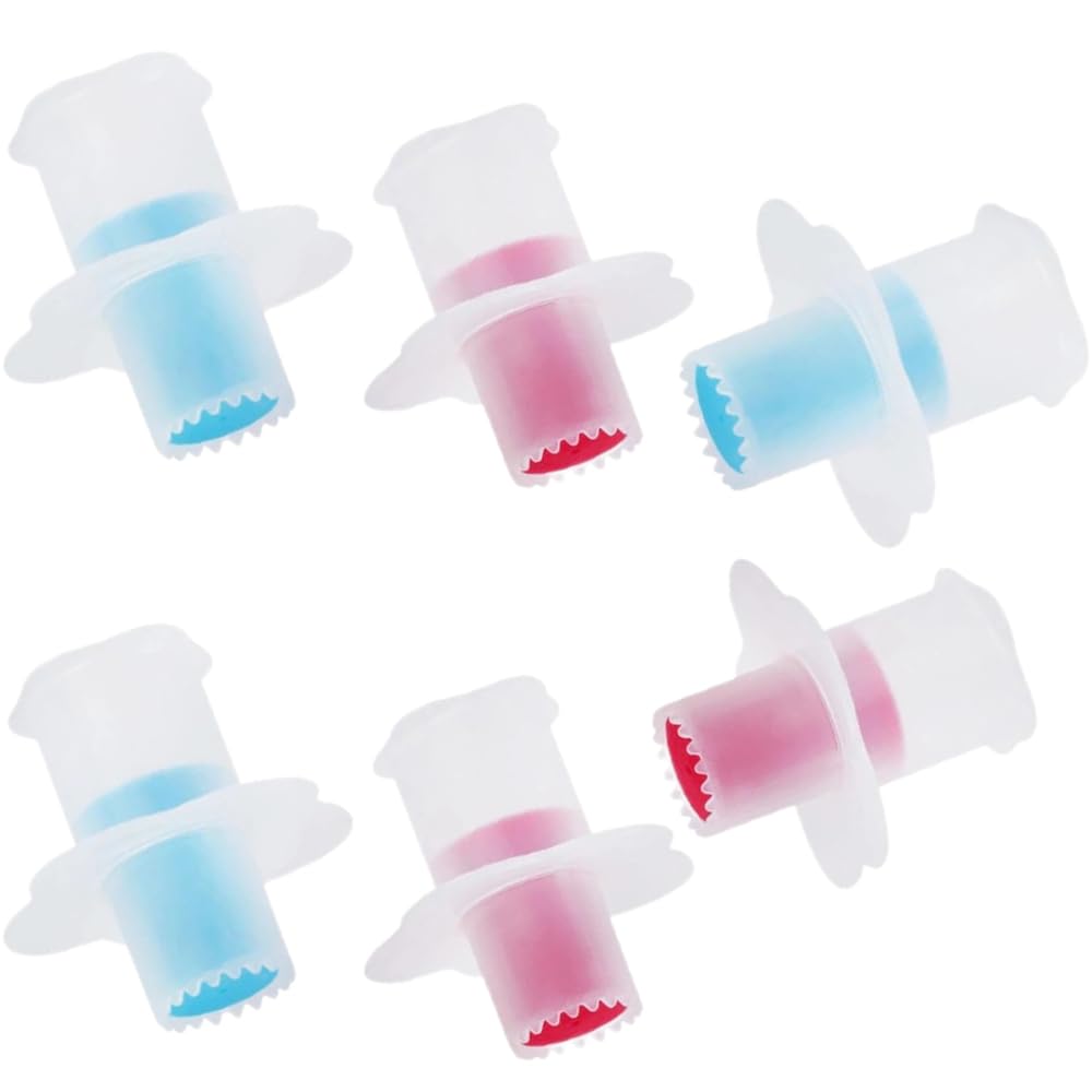 6-teiliges Set Aus Kunststoff-muffinausstechern, Teiglöffeln Und Kuchenfüllern (3 Rote + 3 Blaue)
