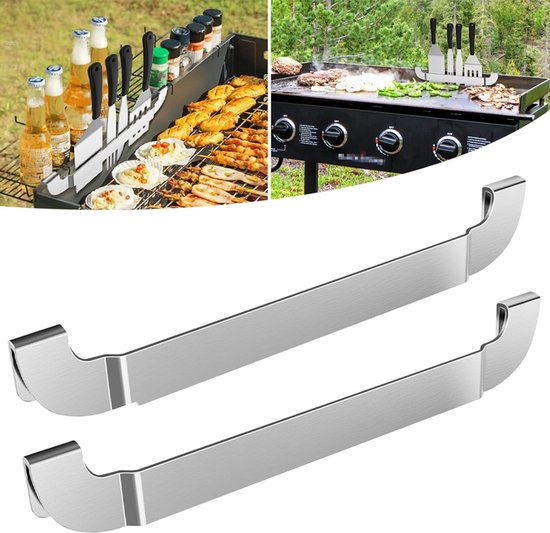 2-teiliges Aufbewahrungsset Für Grillutensilien/pfannen Aus Edelstahl – 25 Cm
