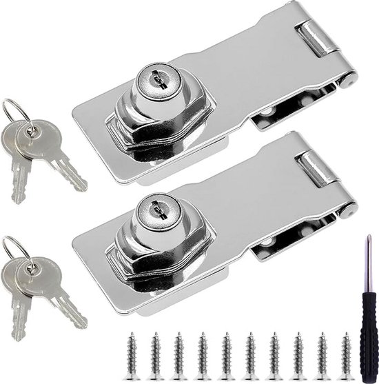 2er-packung 105 Mm Silberne Kindersicherheits-metall-schrank-/türriegel
