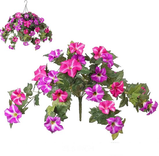 12-teiliges Set Uv-beständiger Künstlicher Pterunien – Simulationsblumen – Rosa