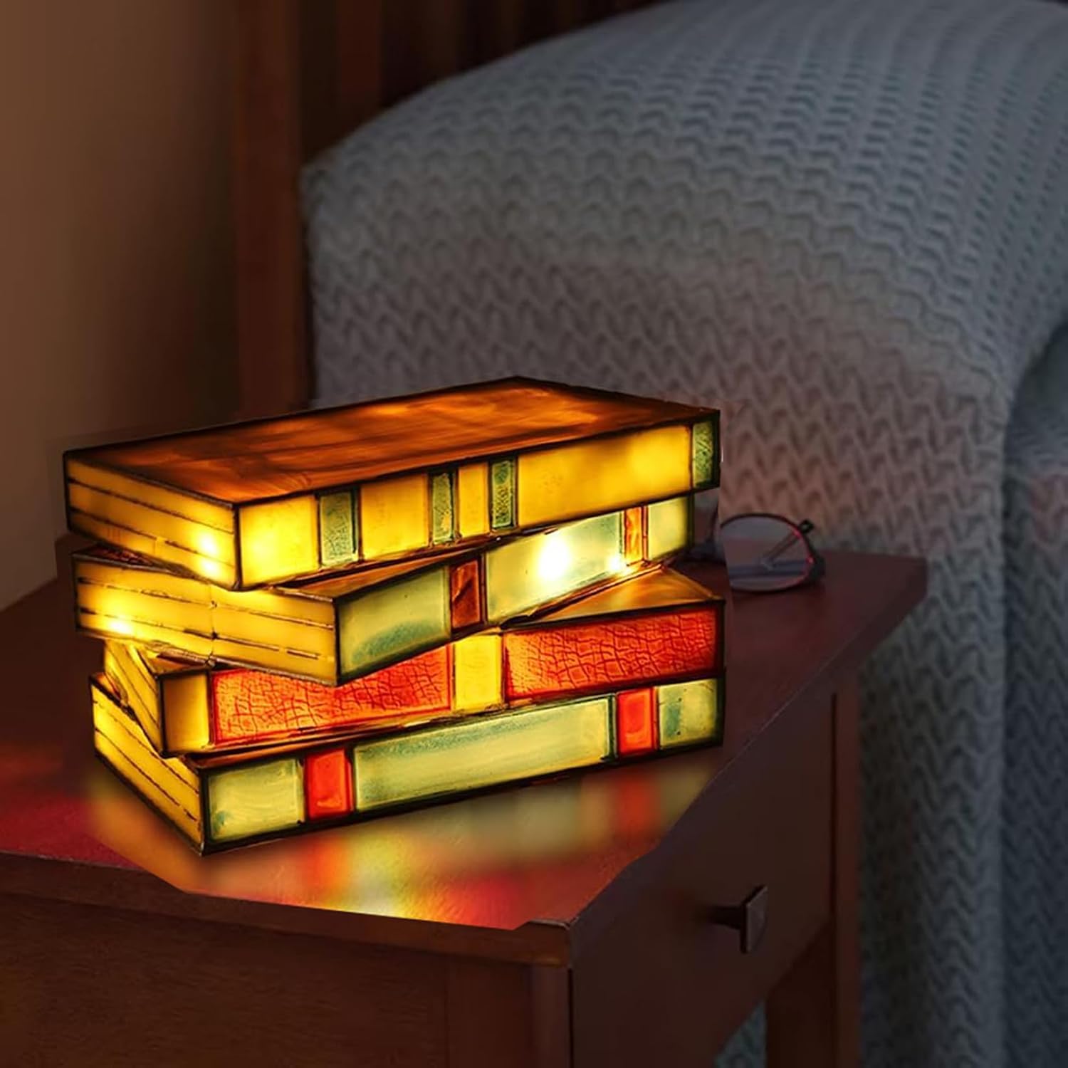 Tischleuchte Aus Kunstharz – Farbige Laminat-tischleuchte – Handgefertigte Kunstharz-tischleuchte Im Vintage-stil – Dekorative Lampe Für Wohnzimmer, Schlafzimmer Oder Büro