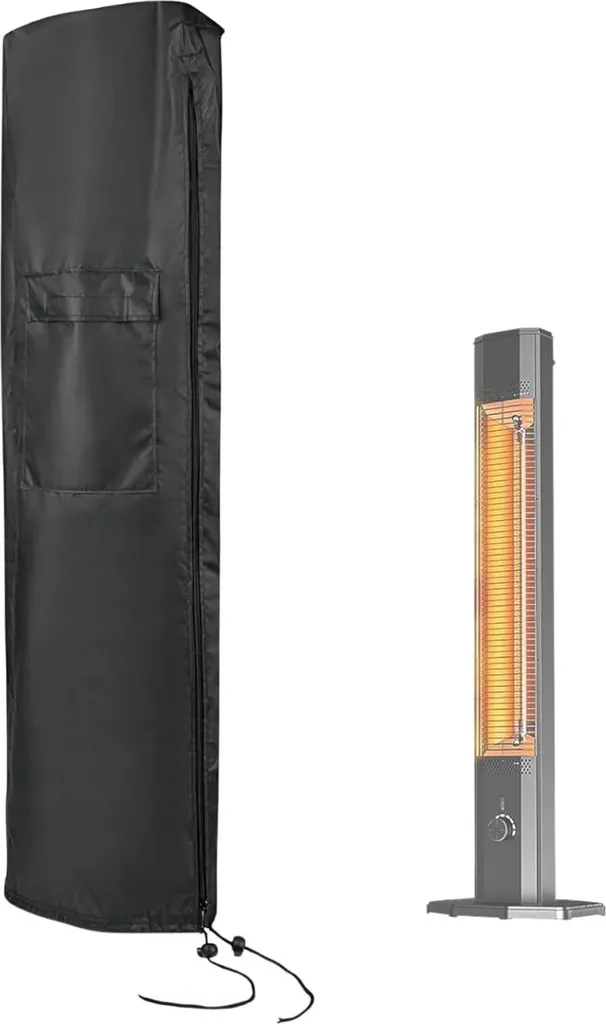 Terrassenheizstrahler-abdeckung, Passend Für 42-zoll-terrassenheizstrahler, Wasserdicht Mit Reißverschluss, Abmessungen: 26 Cm (l) X 32 Cm (b) X 104 Cm (h).