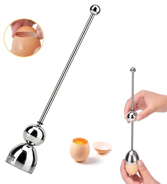 Eierschalenentferner, Eierknacker, Schneebesen Aus Edelstahl, Küchenhelfer, Ideal Zum Kochen Und Schlagen Von Eiern, Kochen Und Backen.