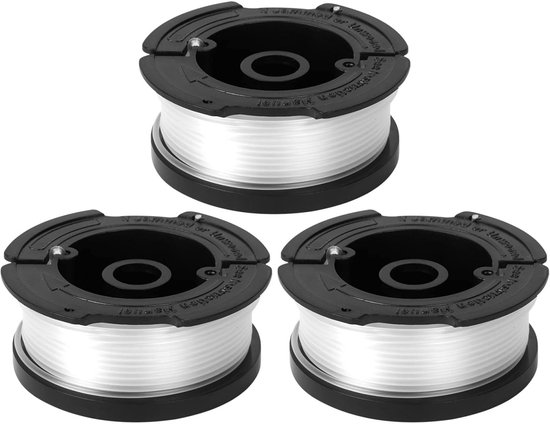 Spule, Ersatzspulen, Schneidfaden, Mit Faden, Spulenfaden, Trimmerfaden, Rasentrimmer-kantenschneider, Für Black & Decker, 3 Stück