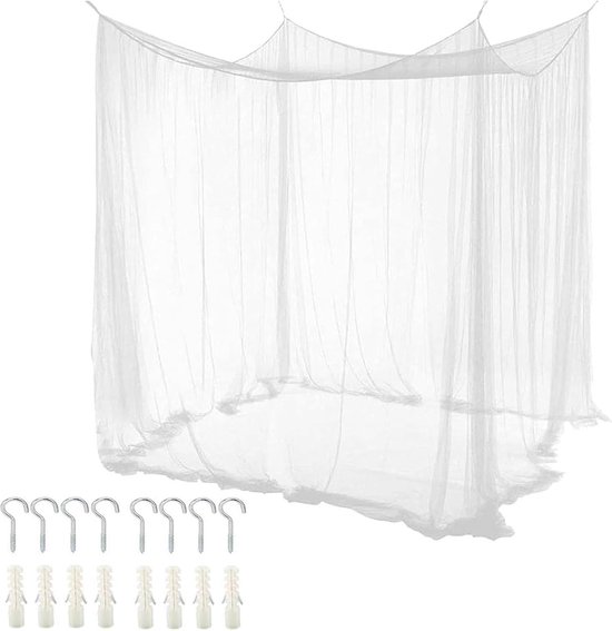 Rechteckiges Moskitonetz (1-teilig), 240 X 210 X 190 Cm, Strapazierfähiges Feinmaschengewebe, Für Zuhause Und Camping, Schwarz.