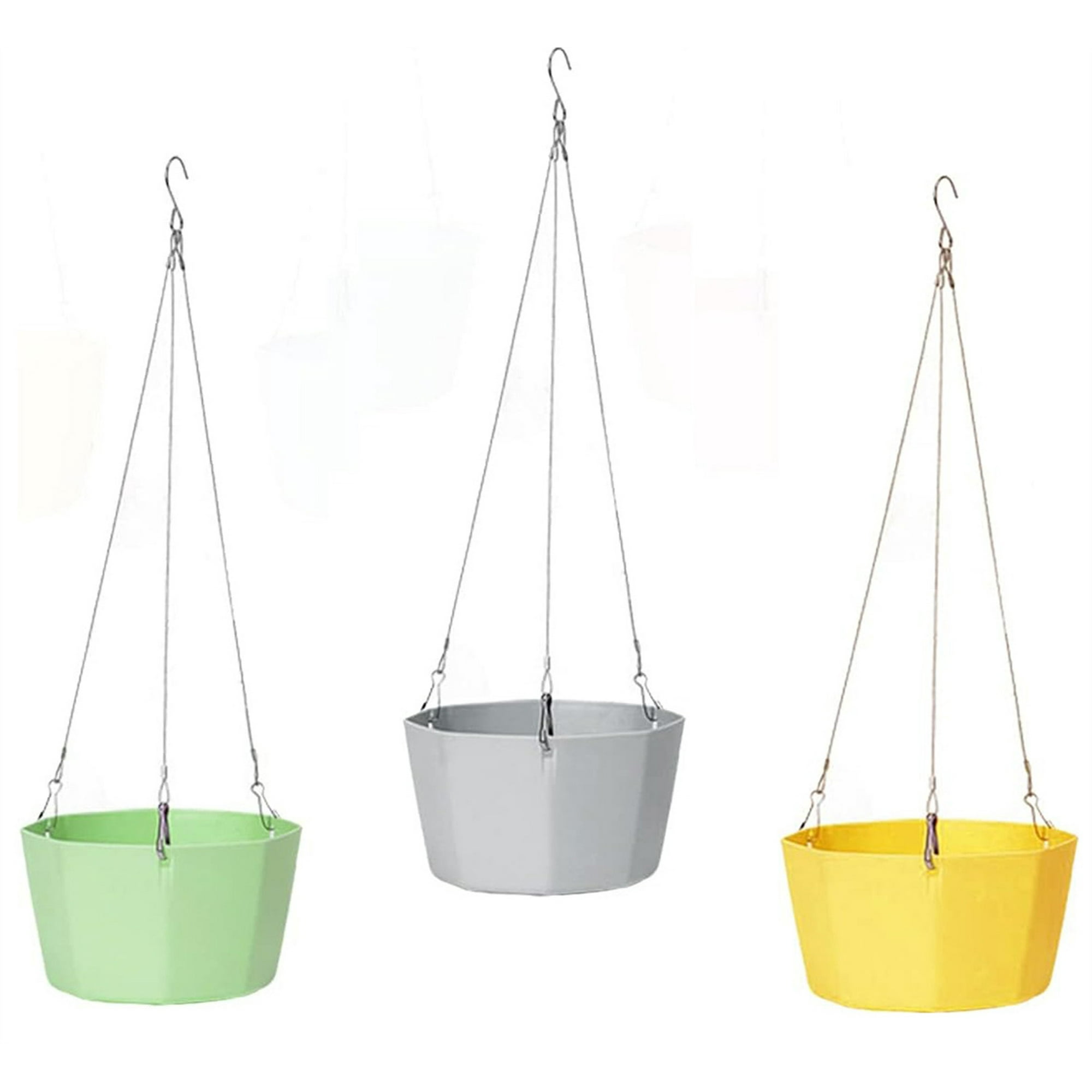 3-teiliges Set Aus Runden Hängeampeln (15 Cm Durchmesser) Mit Metallkette
