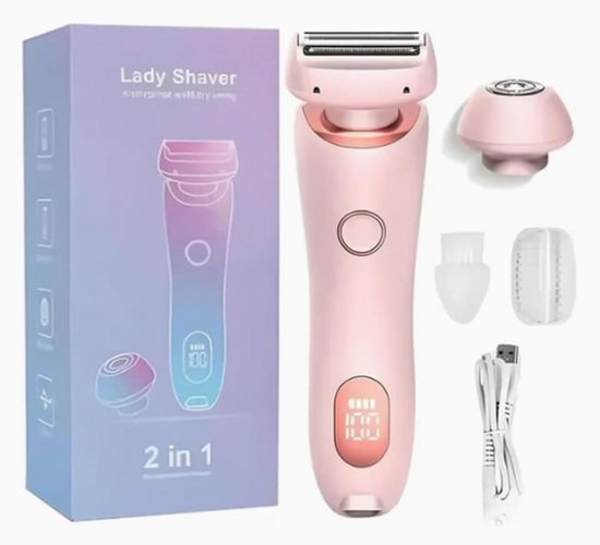 Epilierer-serie – Elektrischer Rasierer Für Damen – 2-in-1 Für Gesicht Und Körper – Wasserdichtes Led-display – Usb-c-ladeanschluss – Für Empfindliche Haut – Nass- Und Trockenrasur