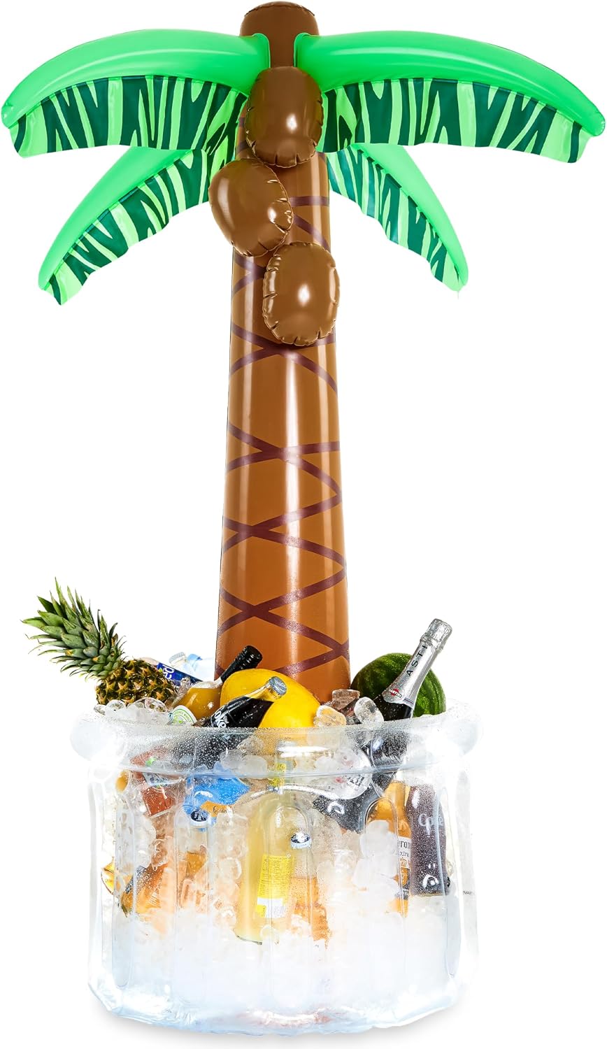 Aufblasbarer Getränkekühler Mit Palmenmotiv, Tiki-party-accessoires