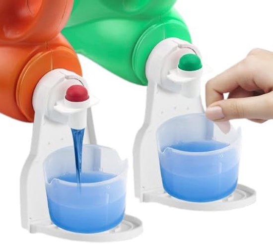 Einteiliges Set, Waschmittelbecherhalter, Tropfauffangschale Für Waschmittel, Geeignet Für Flüssigwaschmittel, Schluss Mit Kleckern Und Verschütten, Weiß