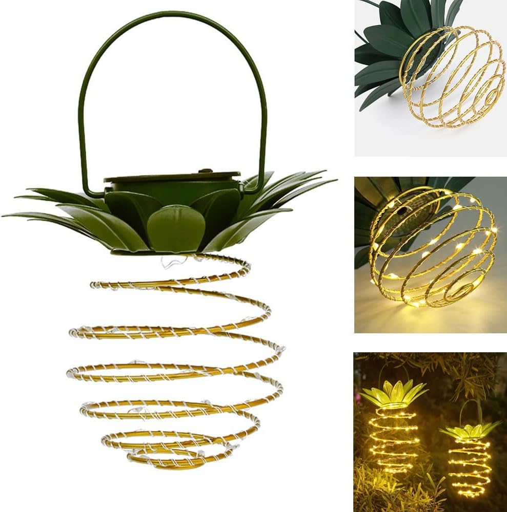 Ananas-led-solarlaterne (stückzahl) – Warmweiße Ananas-solarlampe Mit Batterie – Garten-solarleuchte