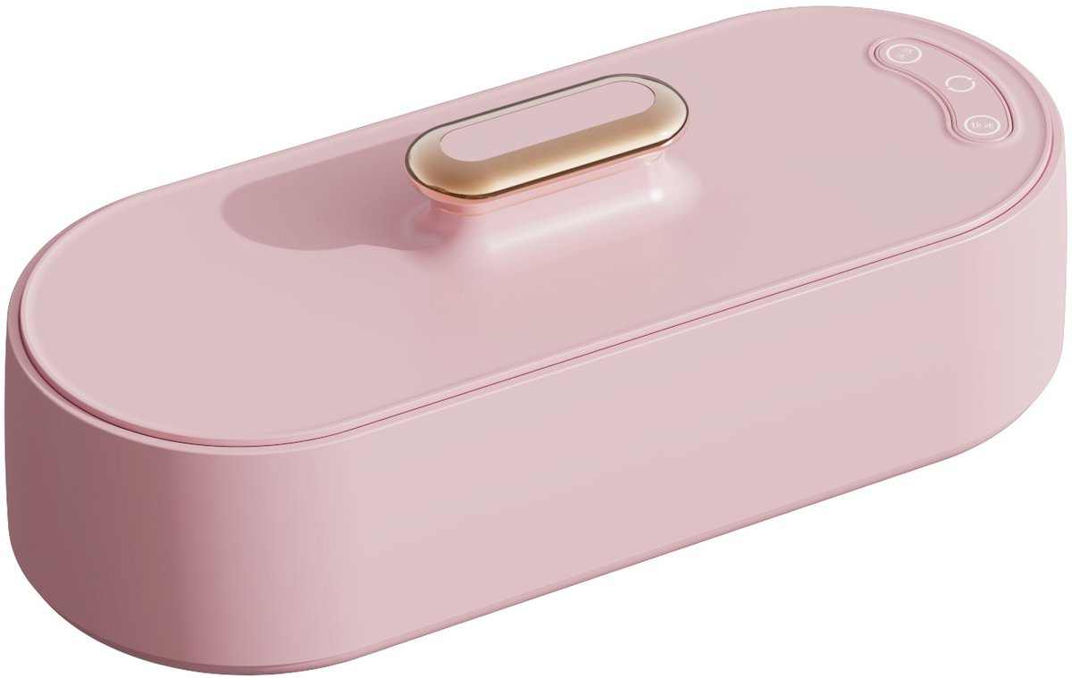 Tragbare Ultraschall-reinigungsbox (rosa, 5v Usb), 2-stufiger Reiniger Für Brillen, Schmuck Und Zahnprothesen.
