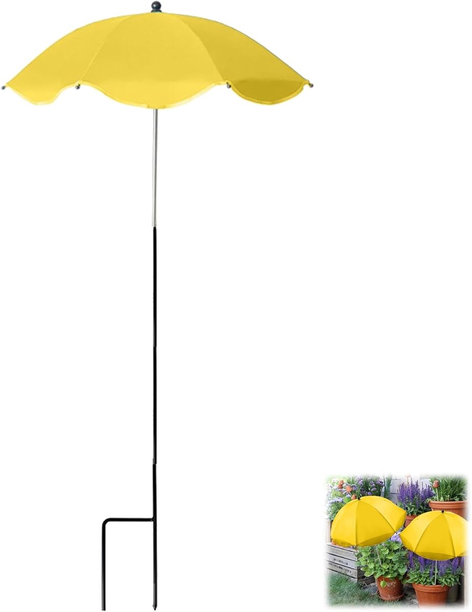Pflanzenschirm – Großer Gartenschirm (60 Cm Durchmesser) – 133 Cm Durchmesser – Regenschutz Für Pflanzen – Höhenverstellbar – Uv-schutz