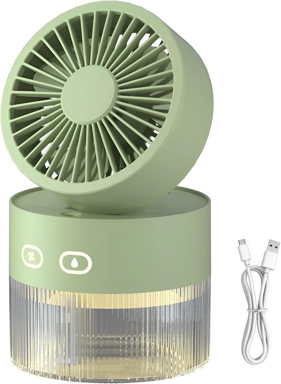 Tragbarer Sprühventilator, 350-ml-tank, 3 Geschwindigkeitsstufen, Faltbar Mit Nachtlicht